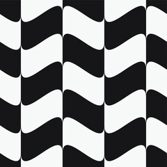  Vector seamless pattern. Modern stylish texture with wavy stripes. Geometric abstract background.
