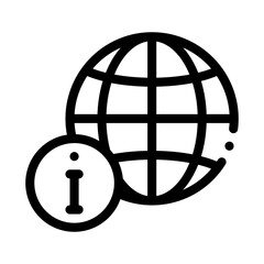 worldwide information icon vector. worldwide information sign. isolated contour symbol illustration