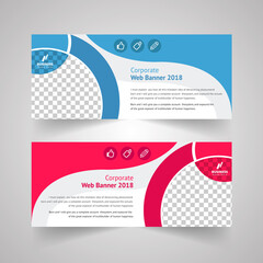 abstract web banner design template