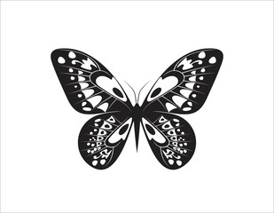 Butterfly silhouette vector illustration	