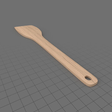 Wooden kitchen spatula