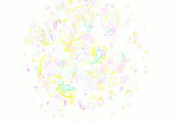 Light Multicolor vector template with chaotic shapes.