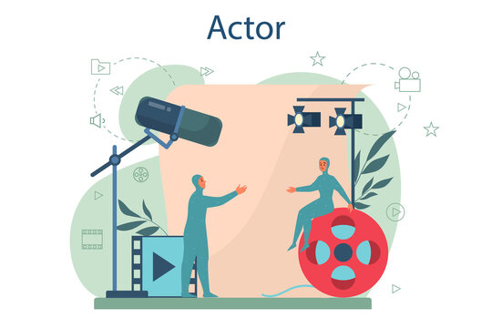Actor and actress concept. Idea of creative people and profession.