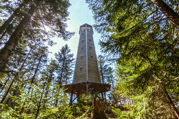 beautiful wooden watchtower 