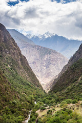 A deep valley in Tibet, China.