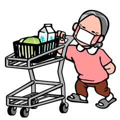 距離を保ってお買い物