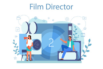 Film director concept illustration. Idea of creative people