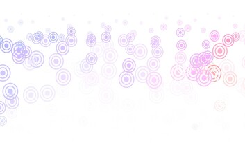 Light Pink, Yellow vector texture with disks, lines.