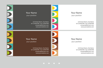 Business card template. Simple abstract style.