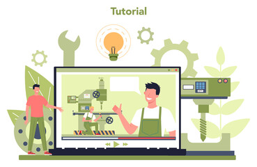 Miller and milling online service or platform. Engineer drilling metal