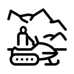 snowmobile winter transport icon vector. snowmobile winter transport sign. isolated contour symbol illustration