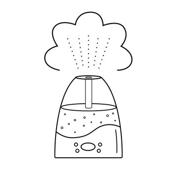 recommend clip art: Humidifier outline vector icon on white background