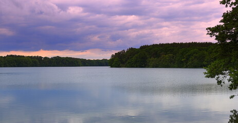 Sonnenuntergang an der Feldberger Seenlandschaft