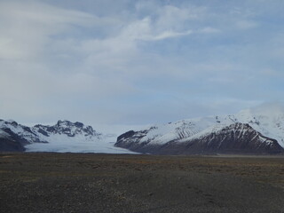 Cold snow landscape in Iceland