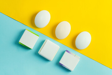 Handmade herbal natural soap bar from organic plant and ingredients with mock-up paper label on a...