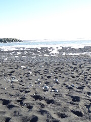 Ice on a beach in Iceland