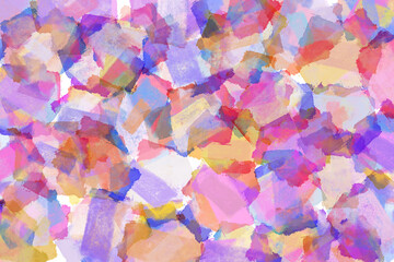 ちぎり絵風のカラフルなグラデーション  和風の背景画像