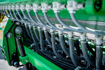 Modern agricultural machinery and equipment. Industrial details.