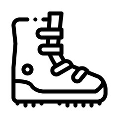 hiking tourist boot icon vector. hiking tourist boot sign. isolated contour symbol illustration