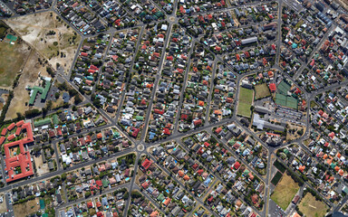 Cape Town, Western Cape / South Africa - 02/17/2016: Topographical image of Fish Hoek roads and houses