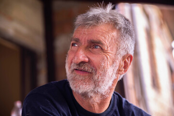 Portrait of beautiful old man