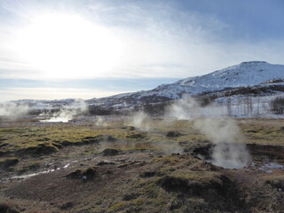 Steam vents in Iceland