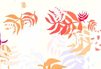 Light Multicolor vector natural backdrop with leaves.