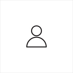 Profile line icon vector design template