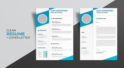 Resume / CV Template with Cover Letter Design