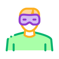 human with eyes mask icon vector. human with eyes mask sign. color symbol illustration