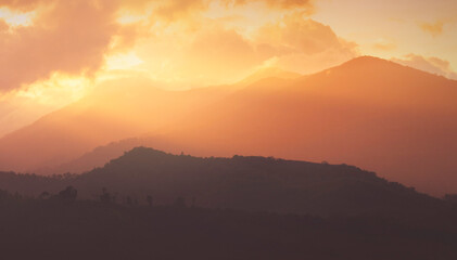 mountain and sunrise