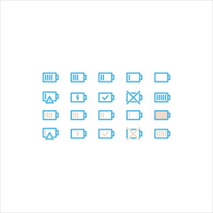 battery indicator icon flat vector logo design trendy