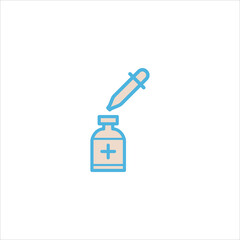 pipette icon flat vector logo design trendy