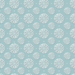 Seamless beautiful flower background. Chamomile seamless pattern.