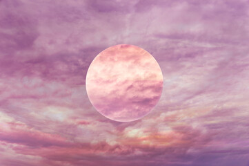 Aesthetic modern art collage with clouds sky in style of the 80-90s. Real natural sky composition...