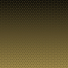 Gold pattern illustration, bas-relief effect with repeated geometric shapes covering the background. Design for motifs, web, wallpaper, digital graphics and artistic decorations.