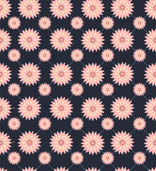 Seamless beautiful flower background. Chamomile seamless pattern.
