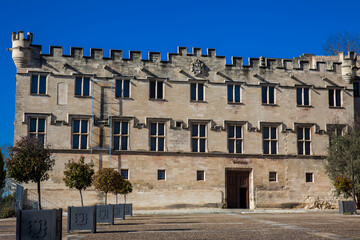 Facade of the Museum of the small Palace in Avignon France