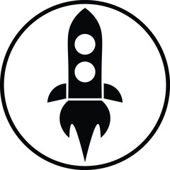Rocket Icon Spacecraft Spaceship Illustration Space Travel Exploration Vehicle Science Vector