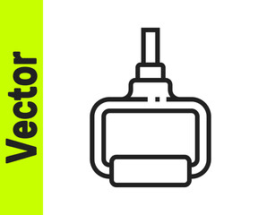 Black line TPX loop training equipment icon isolated on white background. Sport equipment.  Vector Illustration