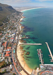 Cape Town, Western Cape / South Africa: Aerial photo of Klak Bay Harbour
