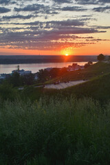 Sunrise over the Volga and Nizhny Novgorod