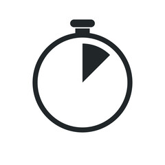 Stopwatch Icon Sport Speed Measurement Countdown Timer Black And White Illustration Vector