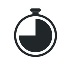Stopwatch Icon Sport Speed Measurement Countdown Timer Black And White Illustration Vector