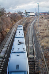 Naklejka premium Weichen, Schienen, Szenen aus der Eisenbahngeschichte