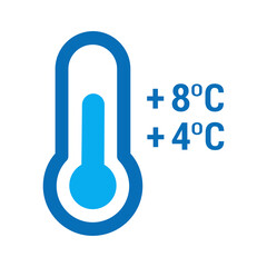Keep refrigerated. Do not freeze. Food package label, storage instruction vector design