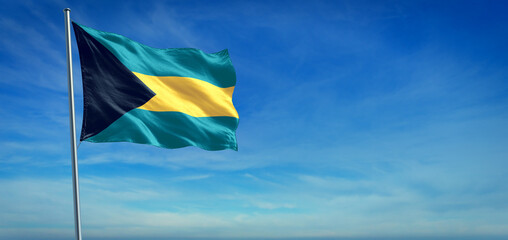 The National flag of Bahamas
