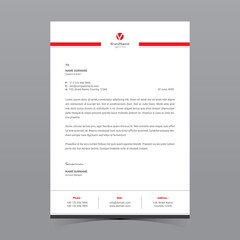 A4 Letterhead Template Vector Design
