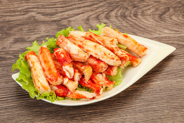 Natural luxury crab meat fillet