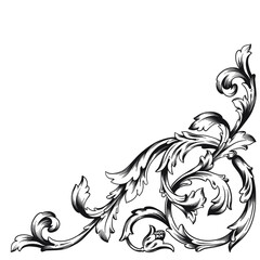 Classical baroque vector of vintage element for design. Decorative design element filigree calligraphy vector. You can use for wedding decoration of greeting card and laser cutting.